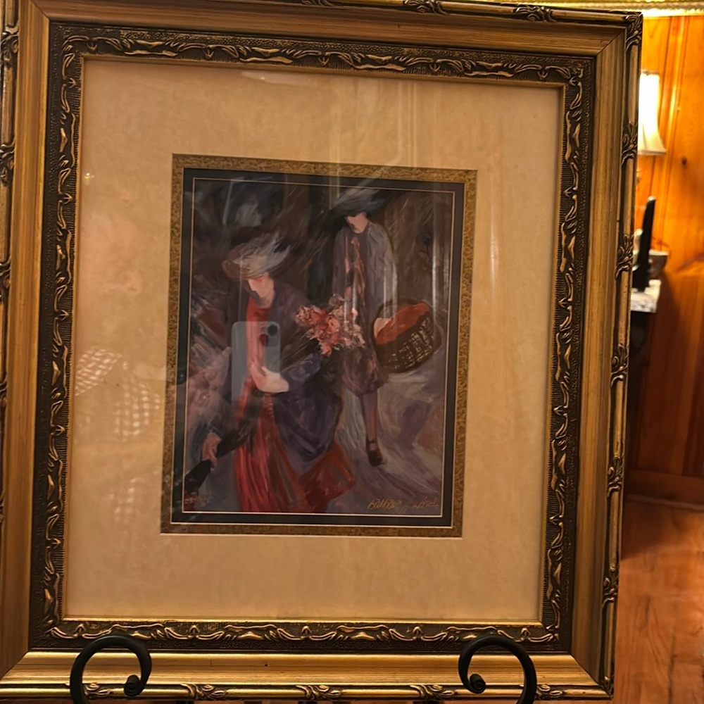 18 x 18 lithograph by Barbra A. Wood . It is signed and numbered by the artist.